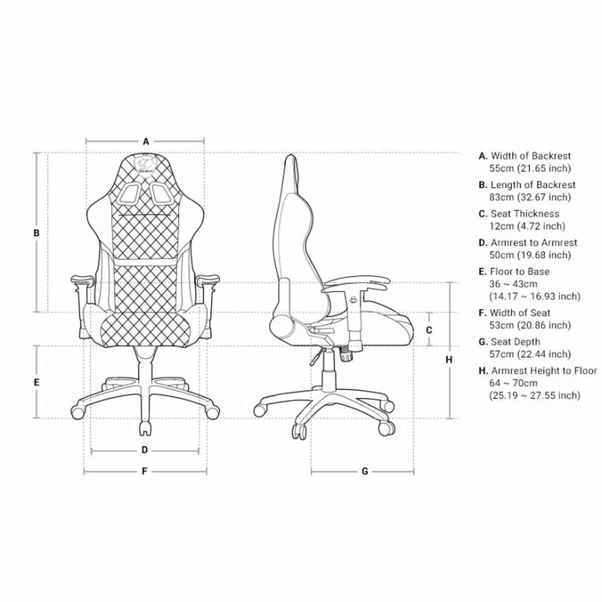 Gaming chair Cougar Armor One Blue