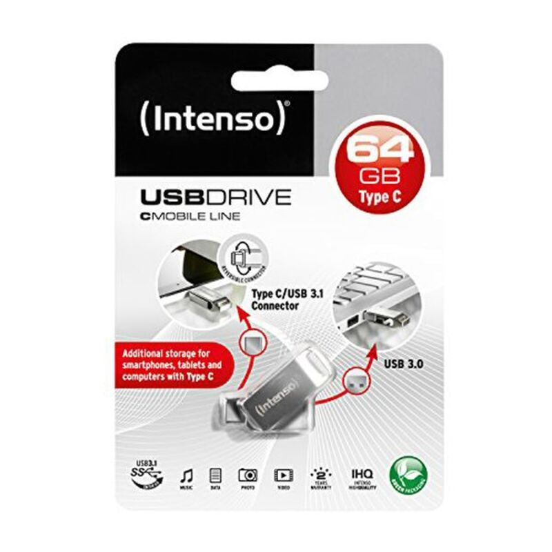 USB pen drive INTENSO 3536490 64 GB Silver 64 GB USB pen drive