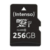 Micro SD memory card with adapter INTENSO 3423492 256 GB Black