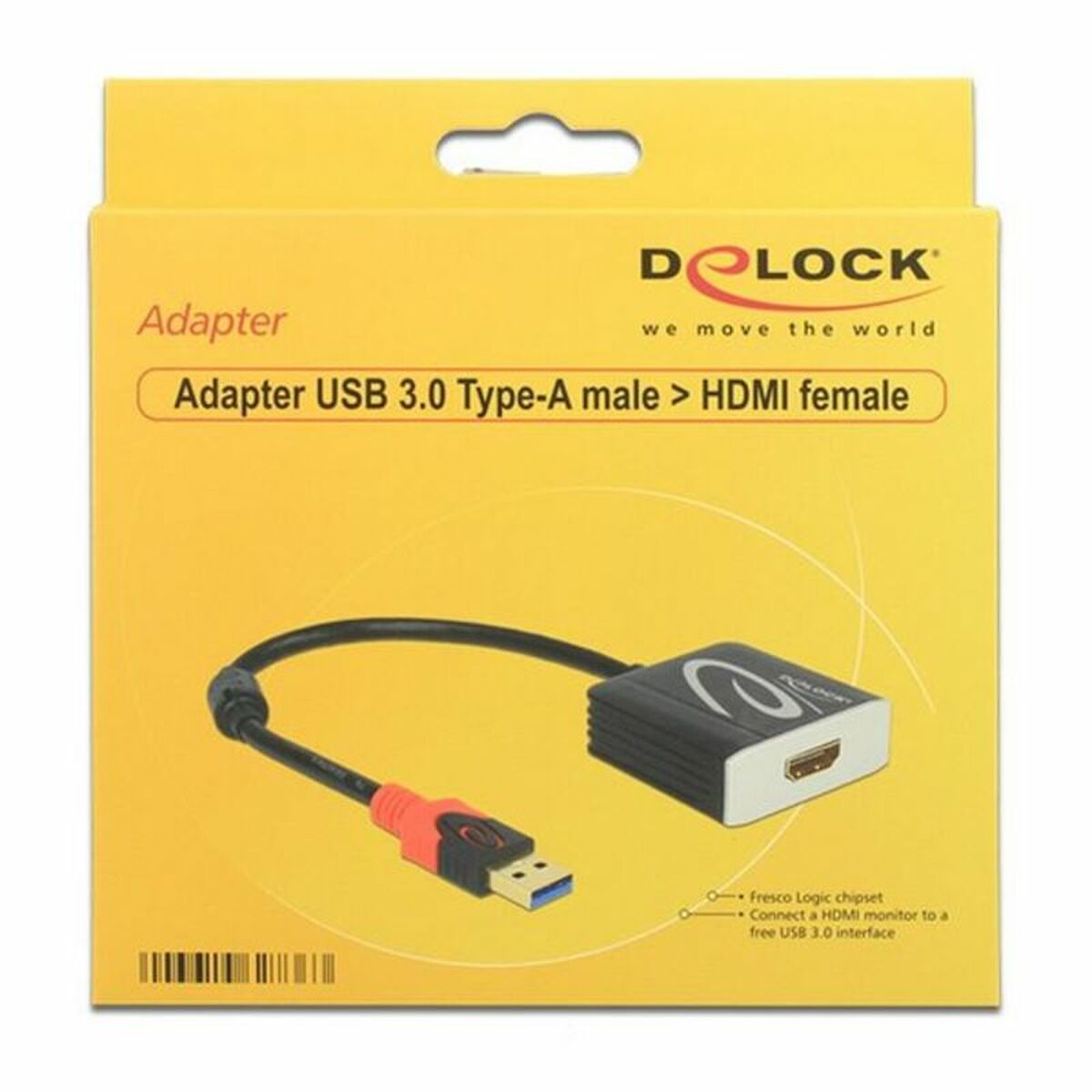 USB 3.0 to HDMI adapter DELOCK 62736 20 cm Black