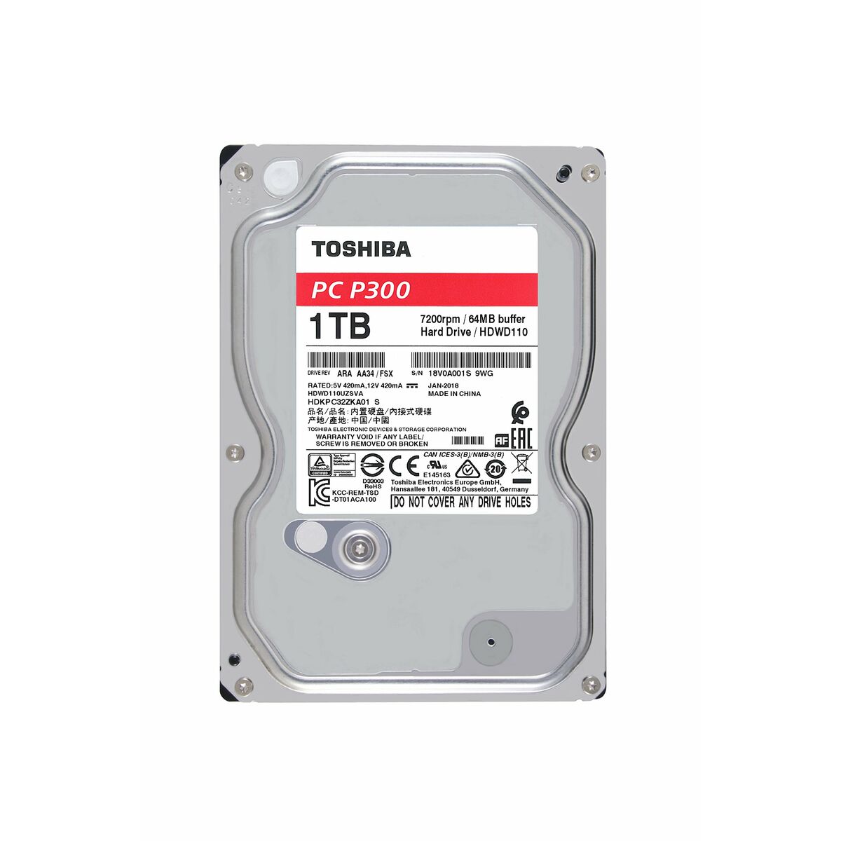 Hard drive Toshiba P300 1TB 3.5" 7200 rpm