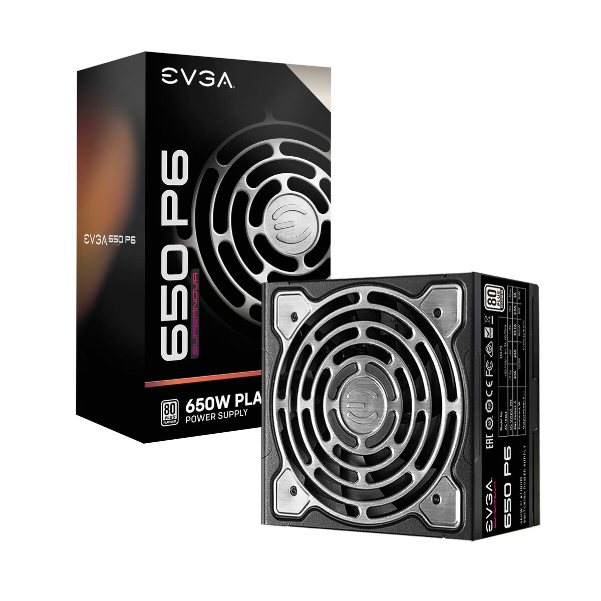 Stromquelle Evga Supernova 650 P6 Schwarz 650 W Modular