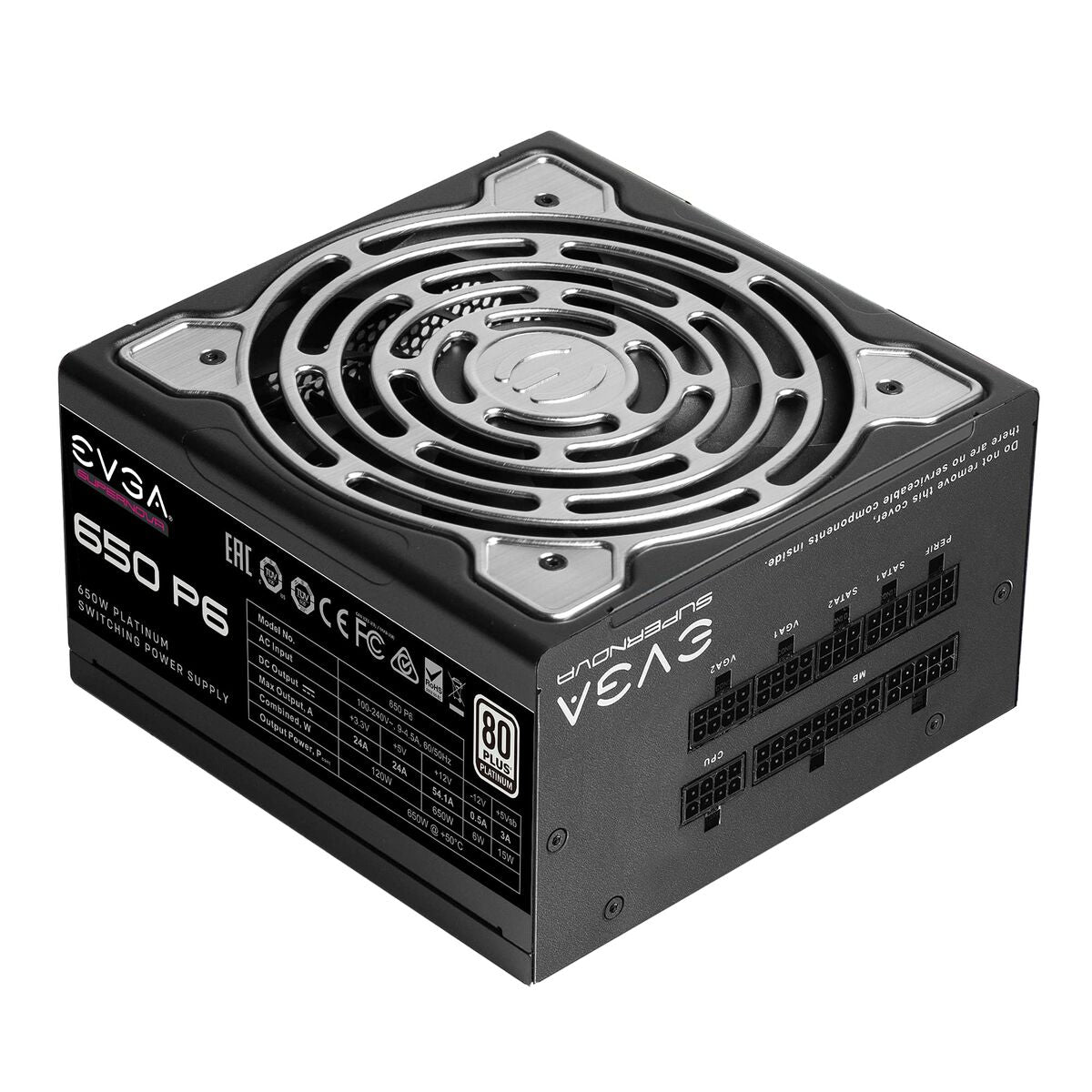 Stromquelle Evga Supernova 650 P6 Schwarz 650 W Modular