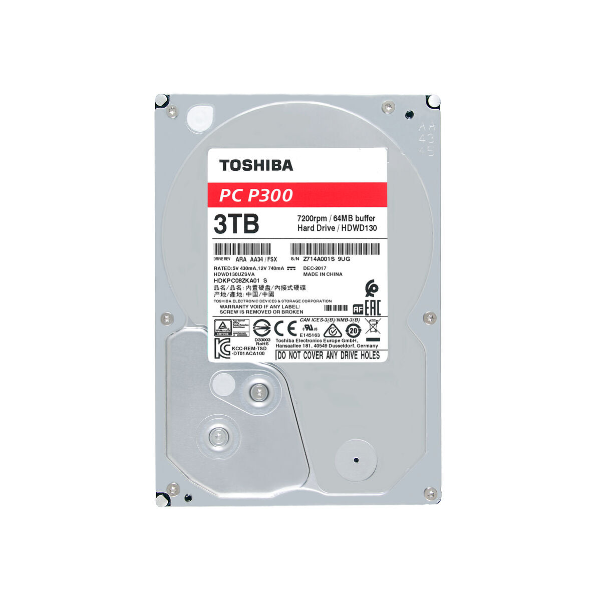 Festplatte Toshiba 3,5" 256 GB SSD 2 TB HDD