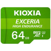 Micro SD memory card with adapter Kioxia Exceria High Endurance class 10 UHS-I U3 green