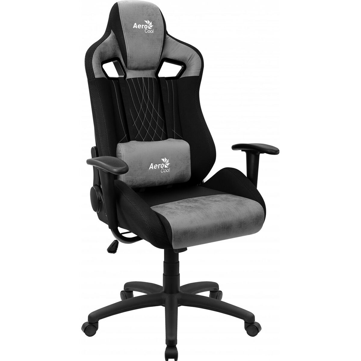 Gaming Chair Aerocool EARL AeroSuede 180º Black Gray