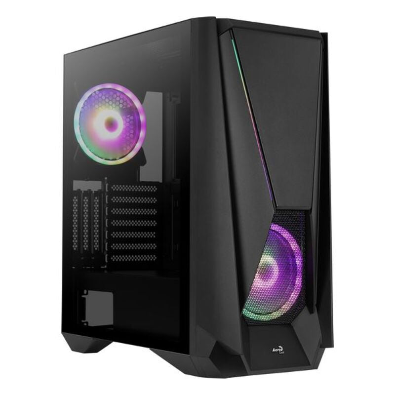 ATX semi-tower case Aerocool VISORBK LED RGB Black