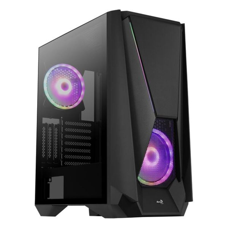 ATX semi-tower case Aerocool VISORBK LED RGB Black