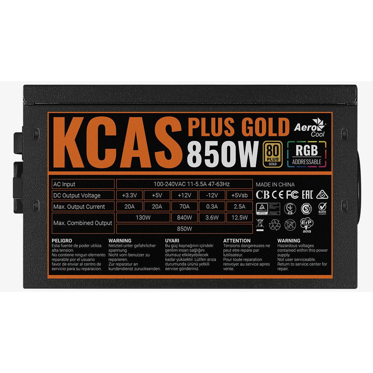 Power source Aerocool KCAS PLUS 850 W 80 Plus Gold RoHS