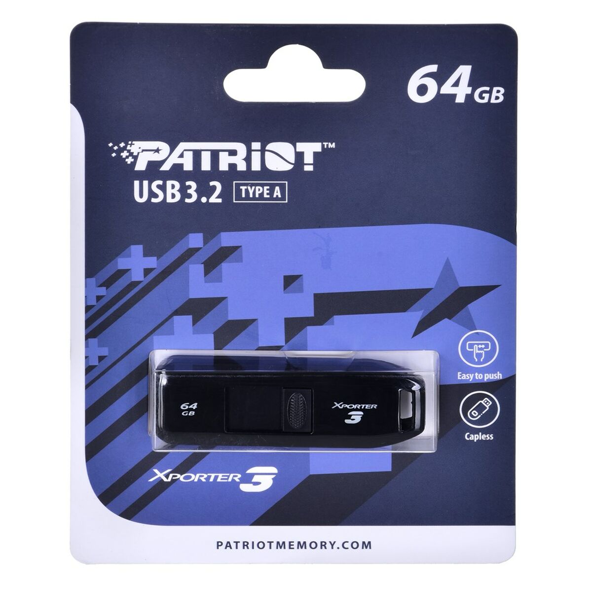 USB Pendrive Patriot Memory Xporter 3 Black 64GB