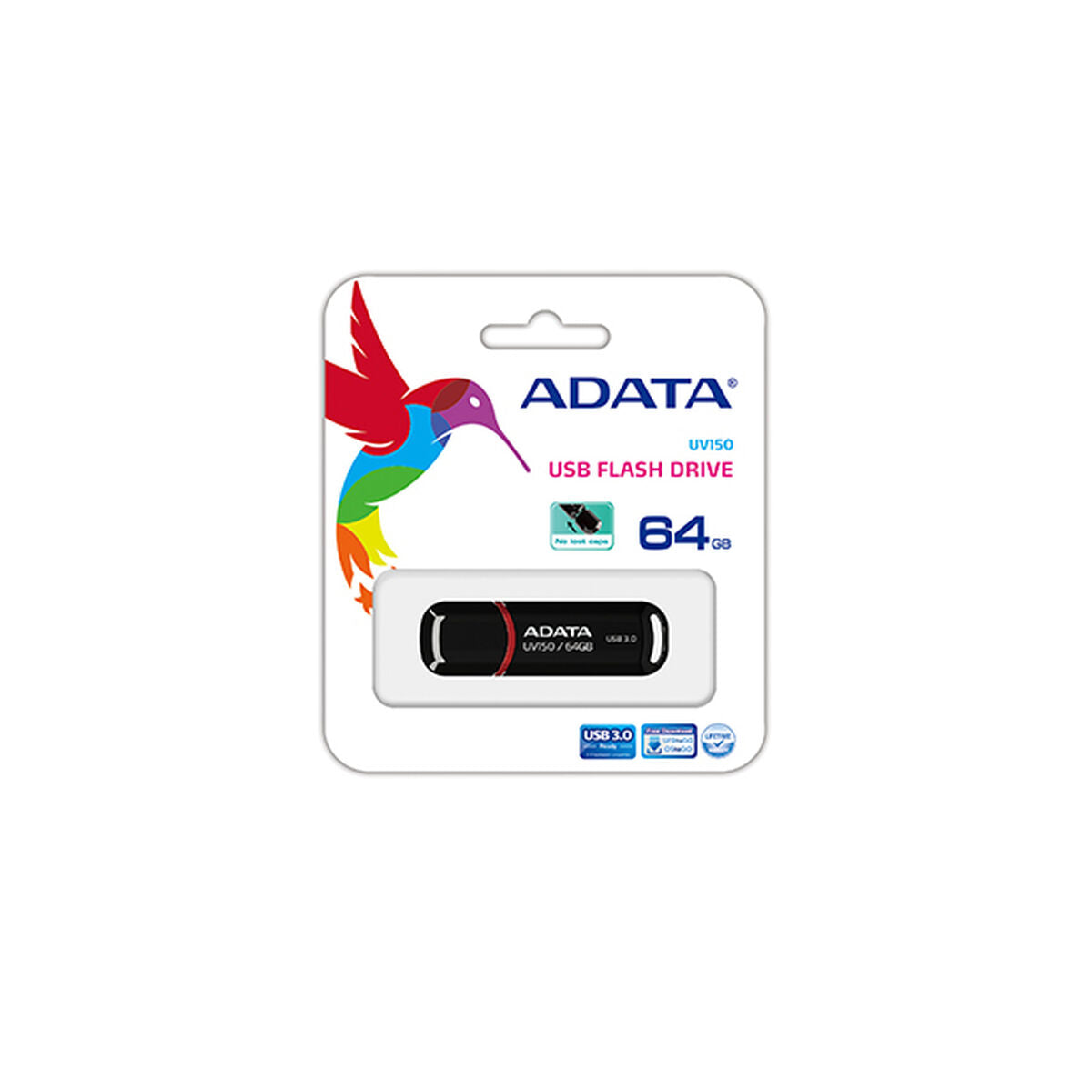 USB Pendrive Adata UV150 Black 64GB