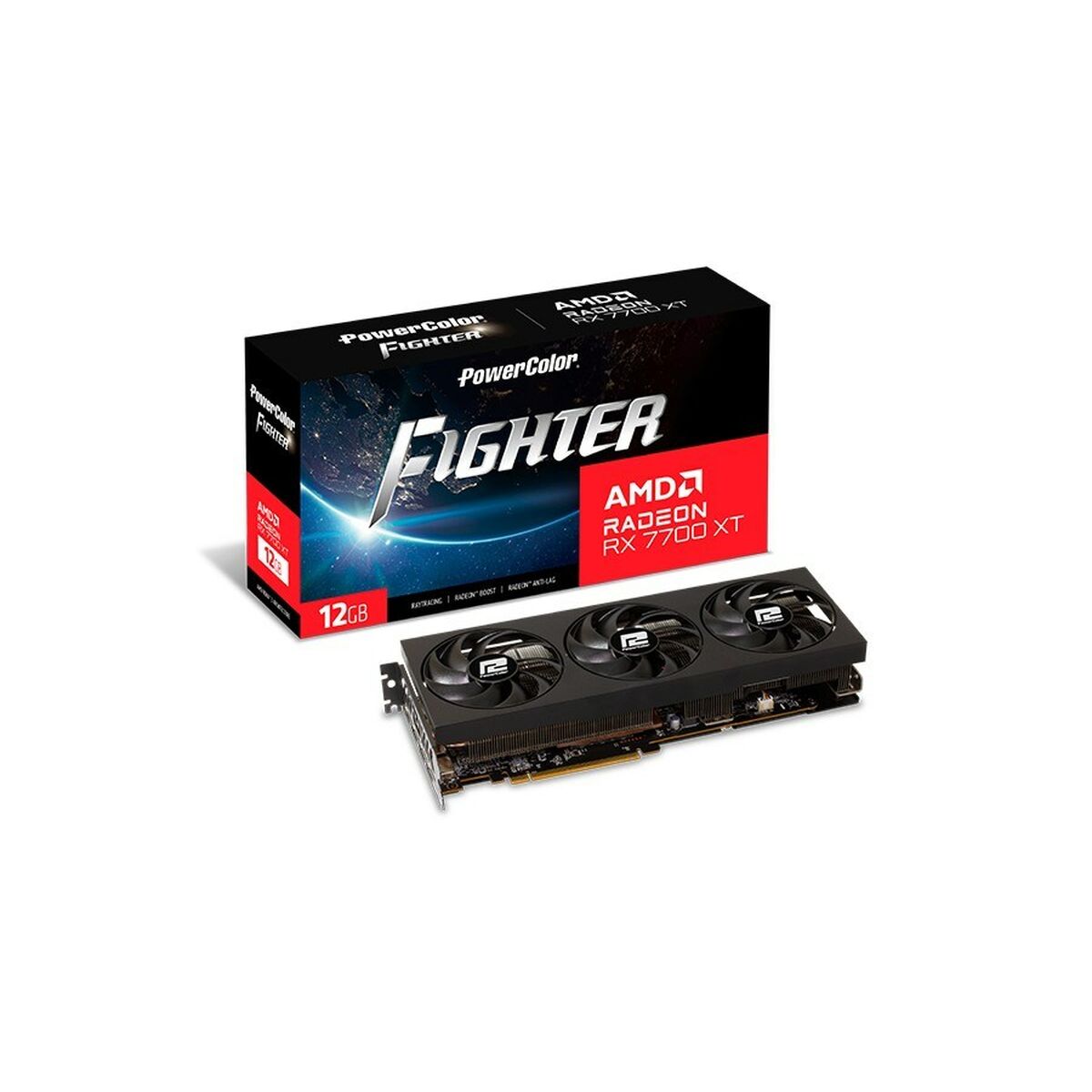 Grafikkarte Powercolor RX7700XT 12G-F/OC               12 GB GDDR6 AMD AMD RADEON RX 7700 XT