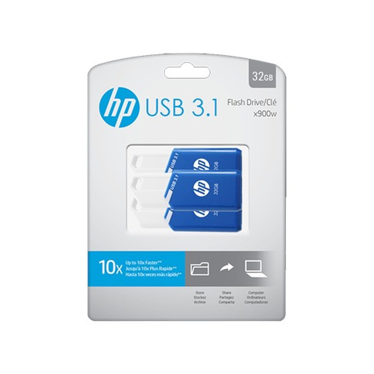 USB Pendrive HP 3 uds 32 GB