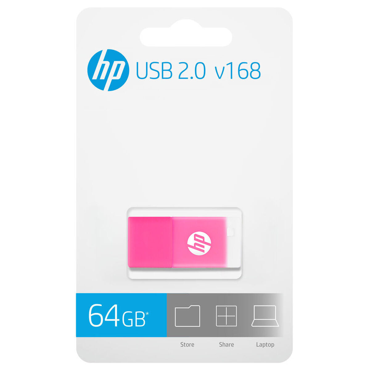 USB Pendrive HP X168 Pink 64GB