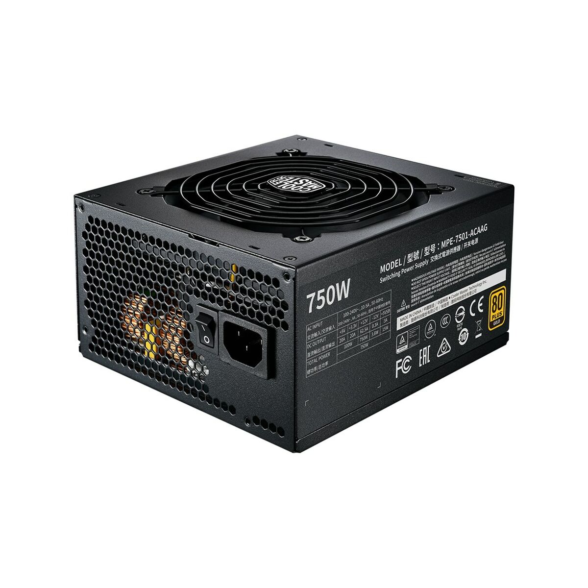 Stromquelle Cooler Master MPE-7501-AFAAG-EU ATX 750 W 80 Plus Gold