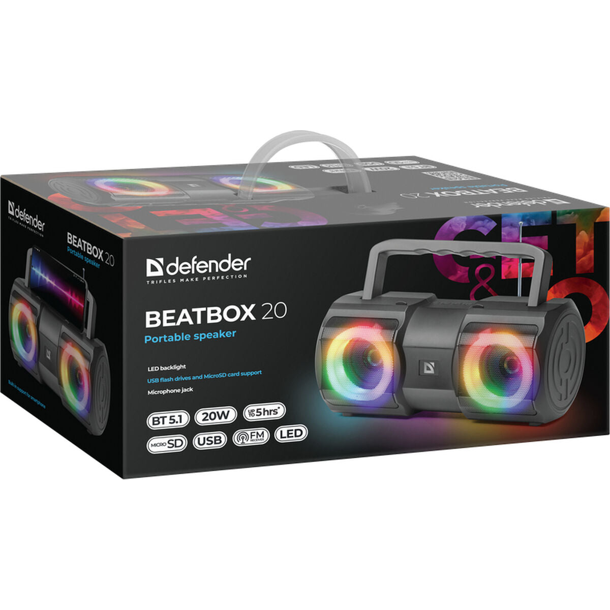 Portable Bluetooth speakers Defender BEATBOX 20 Black