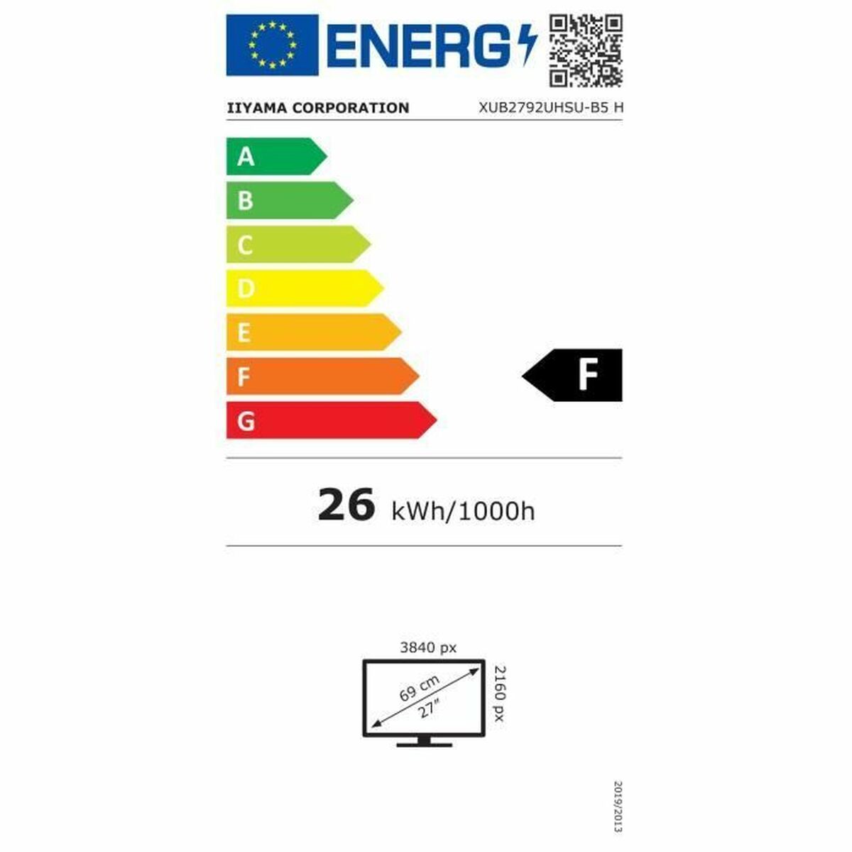 4K Ultra HD Monitor Iiyama ProLite XUB2792UHSU-B5 27" LED IPS Flicker free