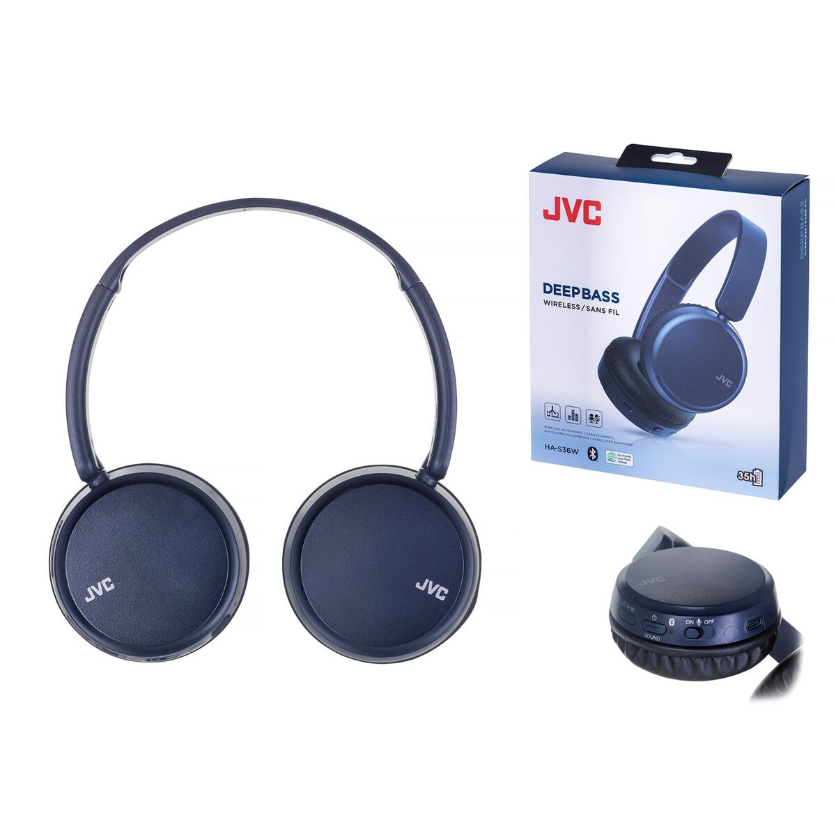 Bluetooth headphones with microphone JVC HAS-36WAU Blue