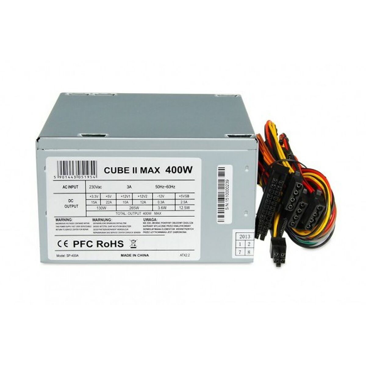 Power source Ibox CUBE II 130W 400W RoHS CE Side ventilation ATX