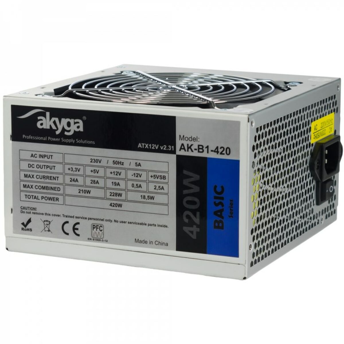 Power source Akyga AK-B1-420 420W ATX RoHS CE REACH