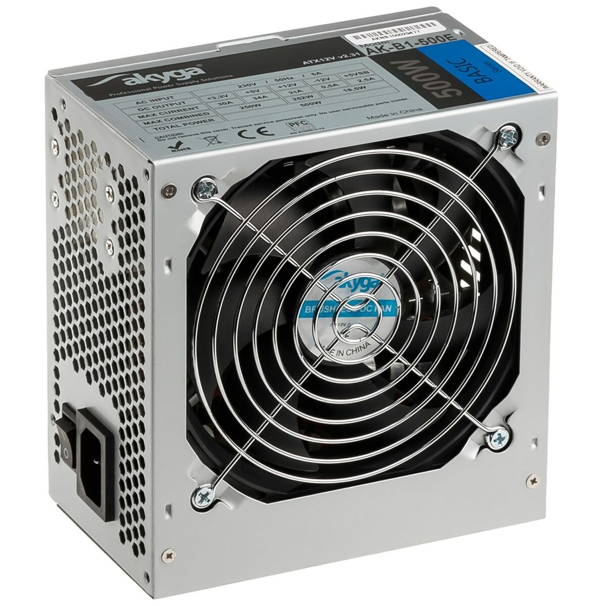 Power source Akyga AK-B1-500E 500W RoHS CE REACH ATX