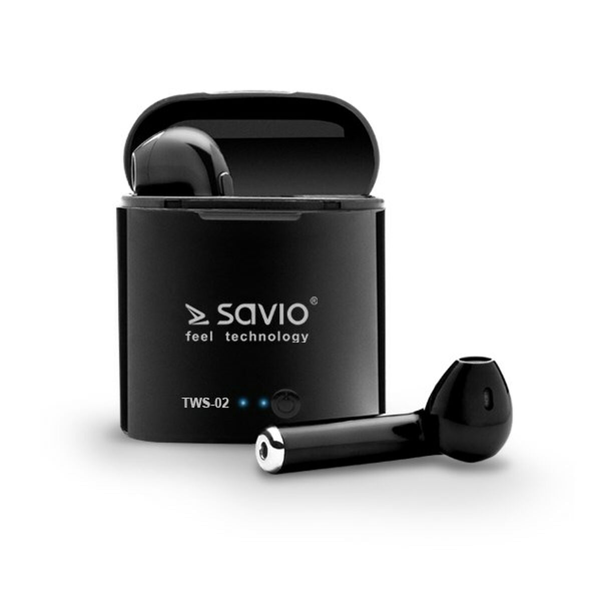 Bluetooth in-ear headset Savio TWS-02 black graphite