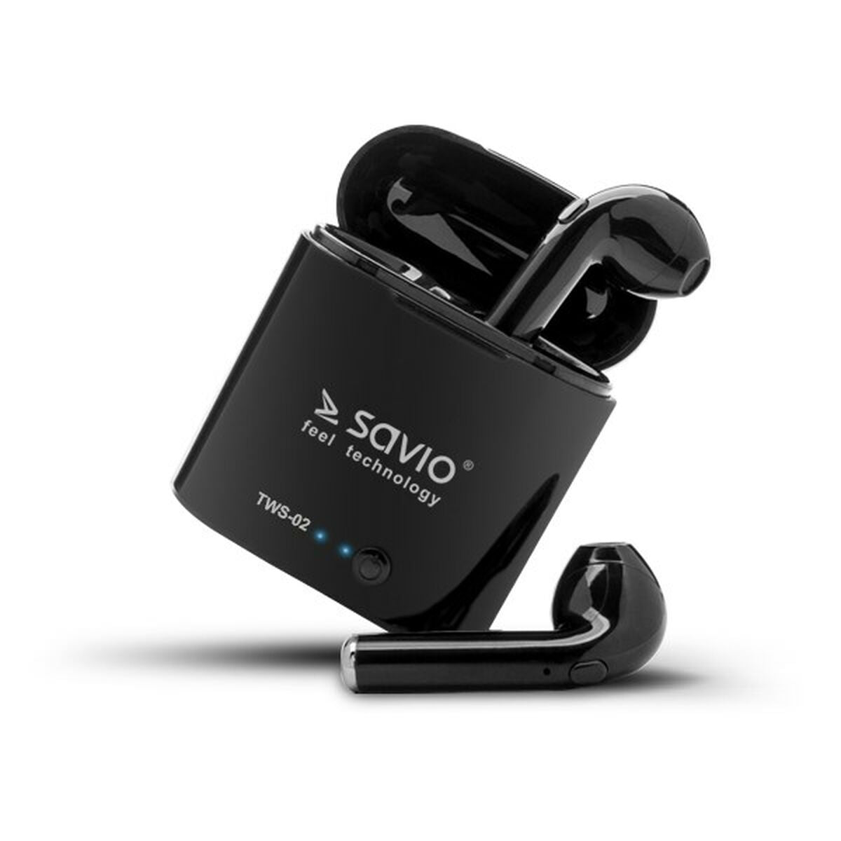 Bluetooth in-ear headset Savio TWS-02 black graphite