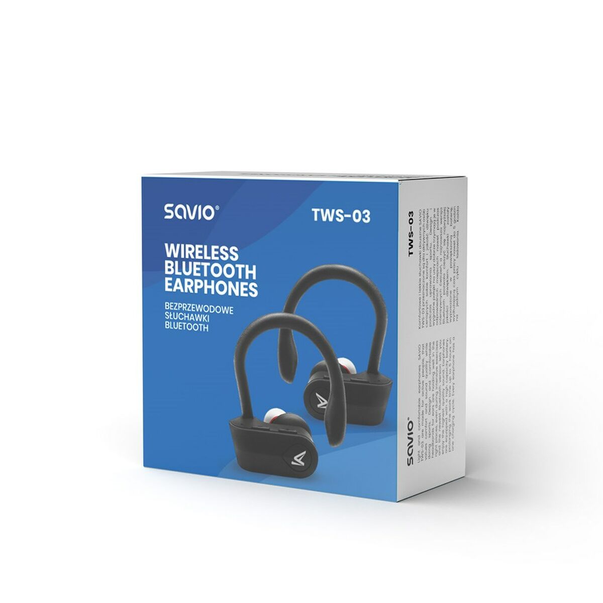 Bluetooth in-ear headset Savio TWS-03 black graphite