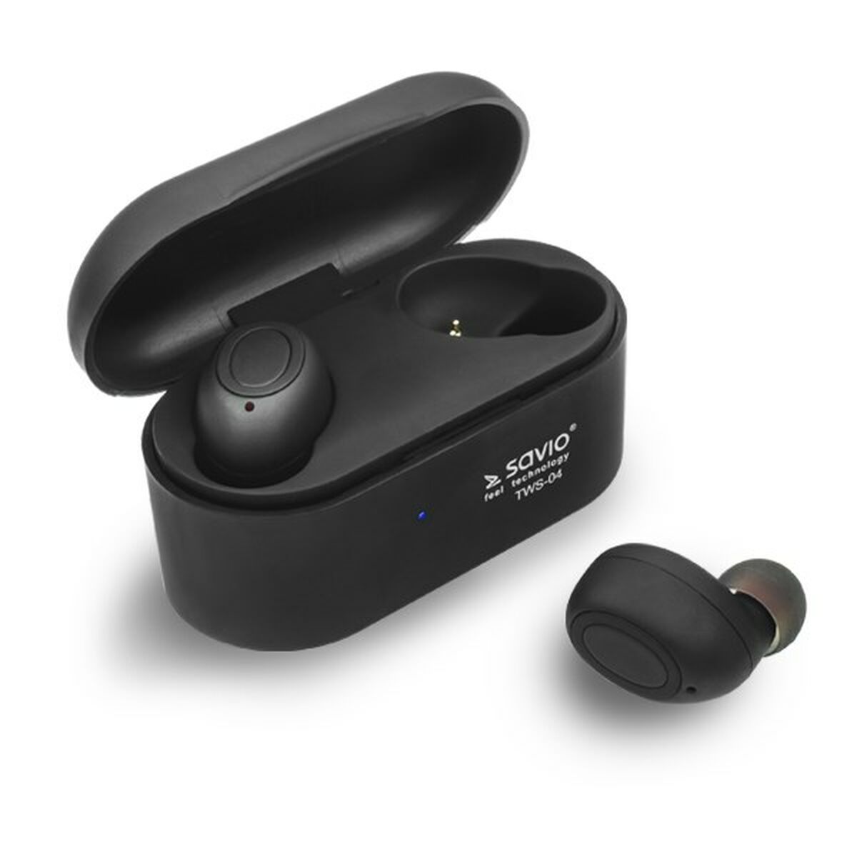 Bluetooth in-ear headset Savio TWS-04 black graphite