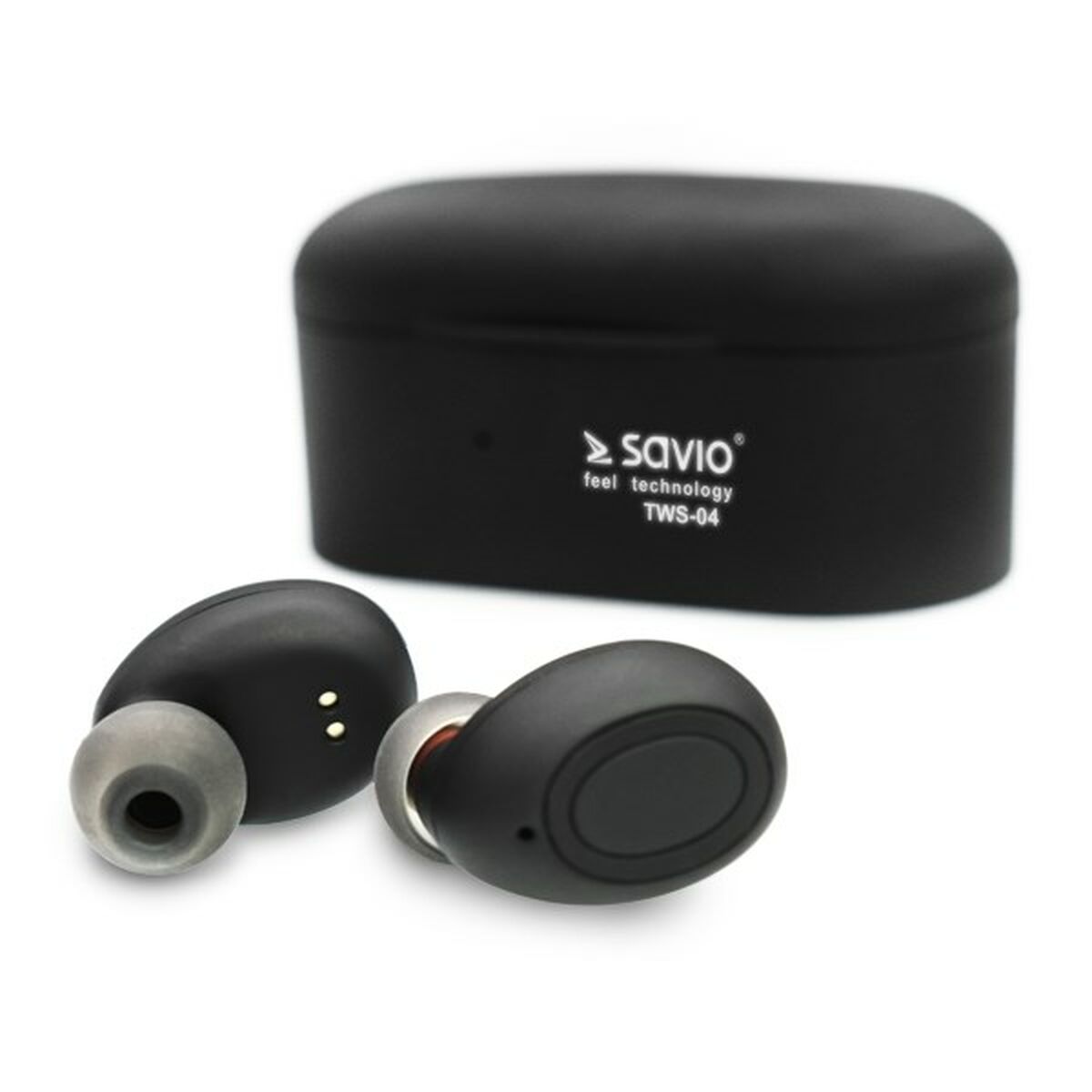 Bluetooth in-ear headset Savio TWS-04 black graphite