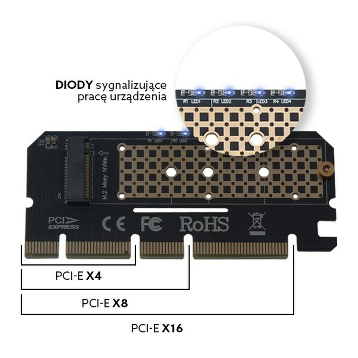 PCI card SSD M.2 Savio Adapter AK-41