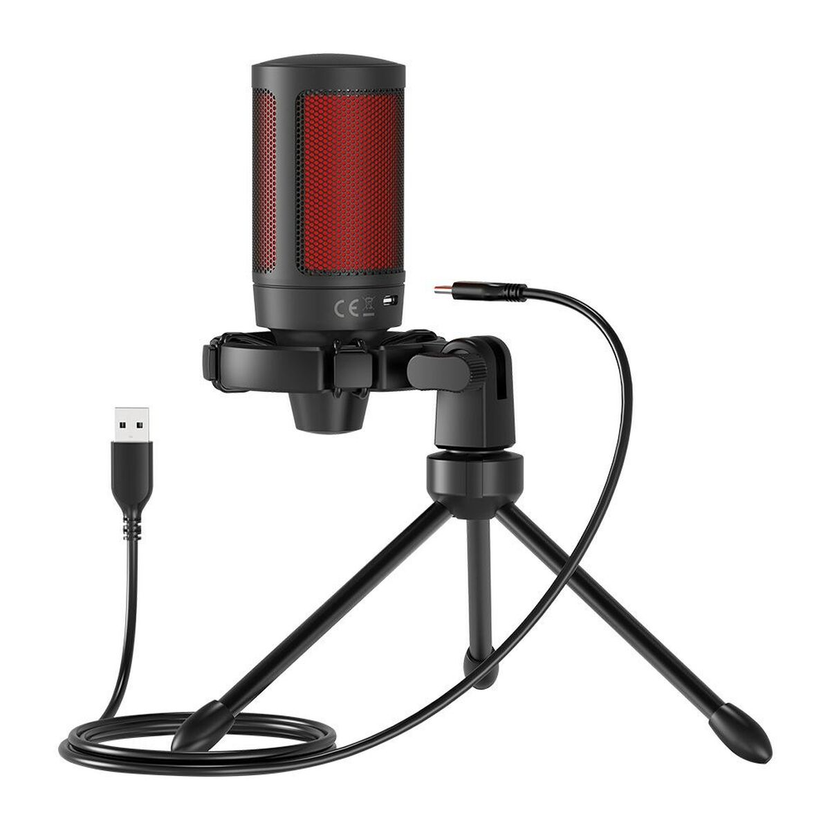 Table stand for the microphone Savio SONAR PRO 01 black red