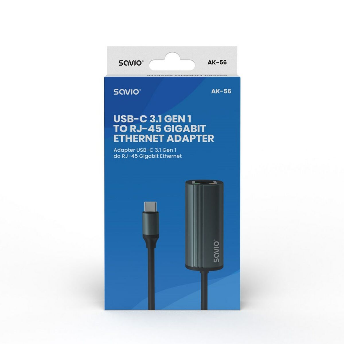 USB-C-zu-Ethernet-Adapter Savio AK-56