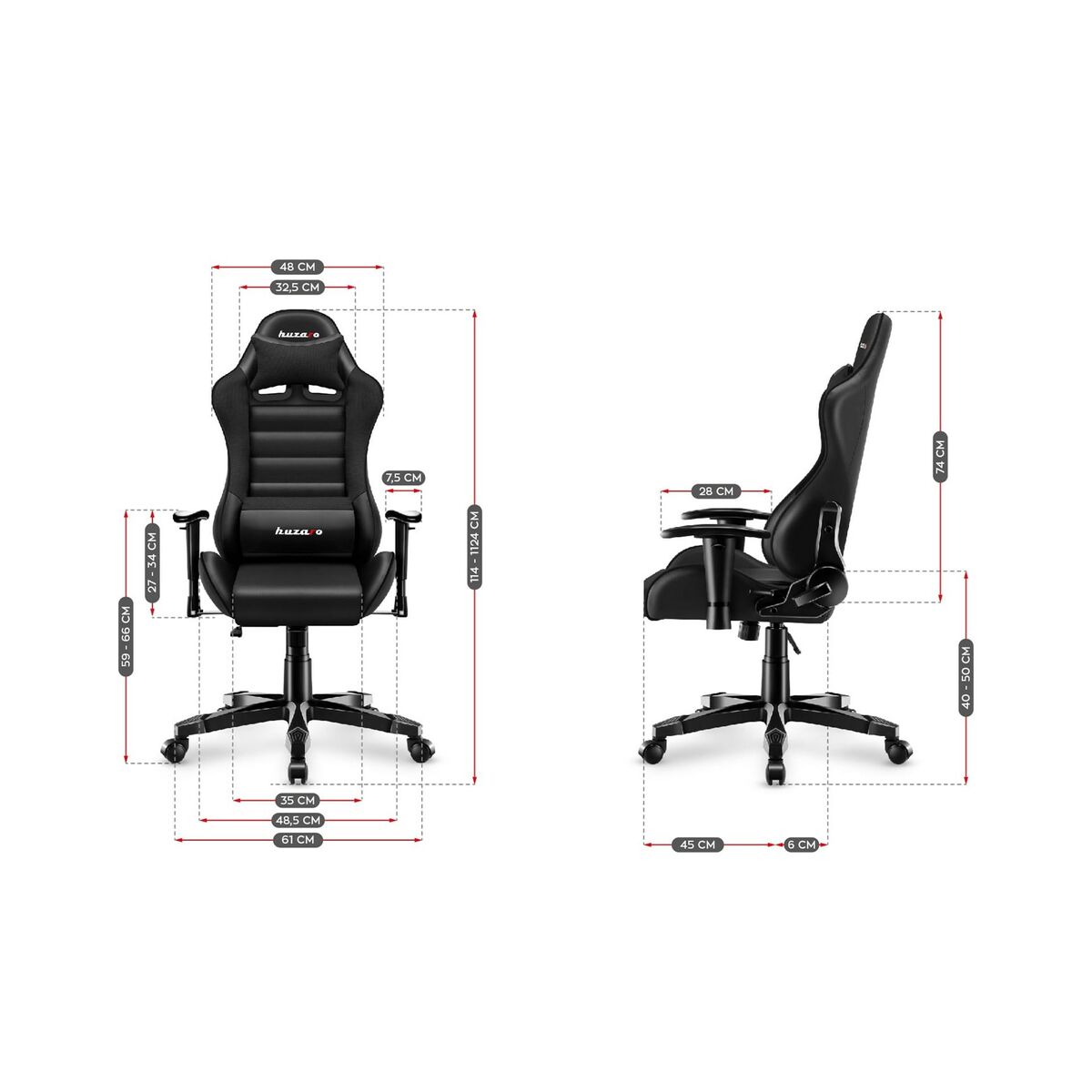 Gaming chair Huzaro HZ-Ranger 6.0 Black Black