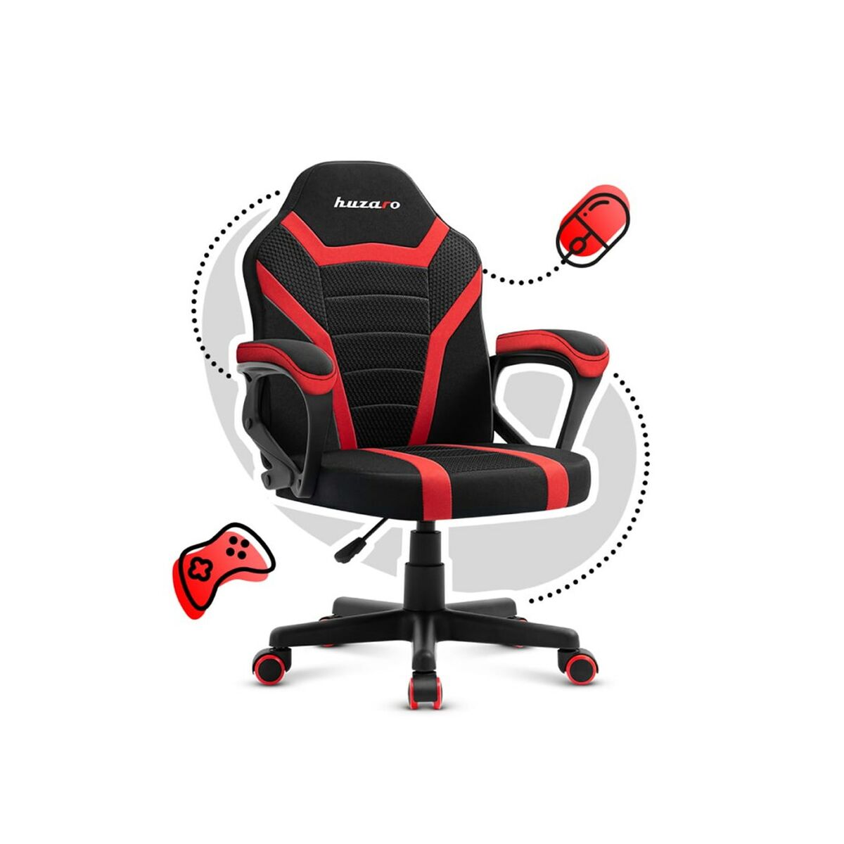 Gaming chair Huzaro HZ-Ranger 1.0 red mesh red/black