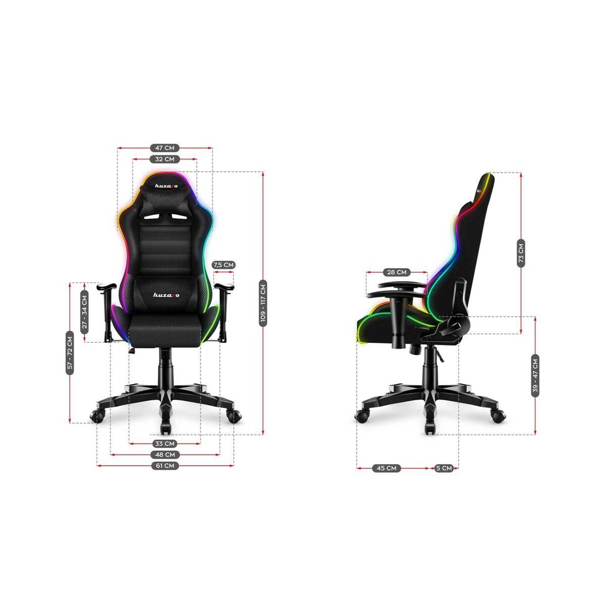 Gaming chair Huzaro HZ-Ranger 6.0 RGB Black