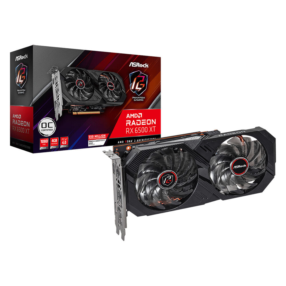 Graphics card ASRock 90-GA3DZZ-00UANF 4GB GDDR6 AMD RADEON RX 6500 XT