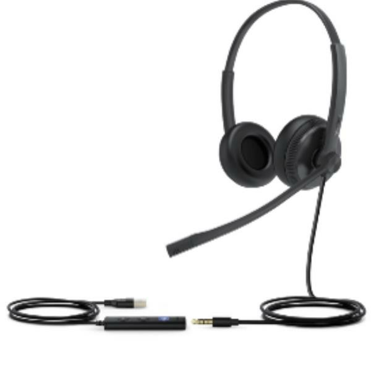 Headphones with microphone Yealink UH34 SE DUAL TEAMS Black