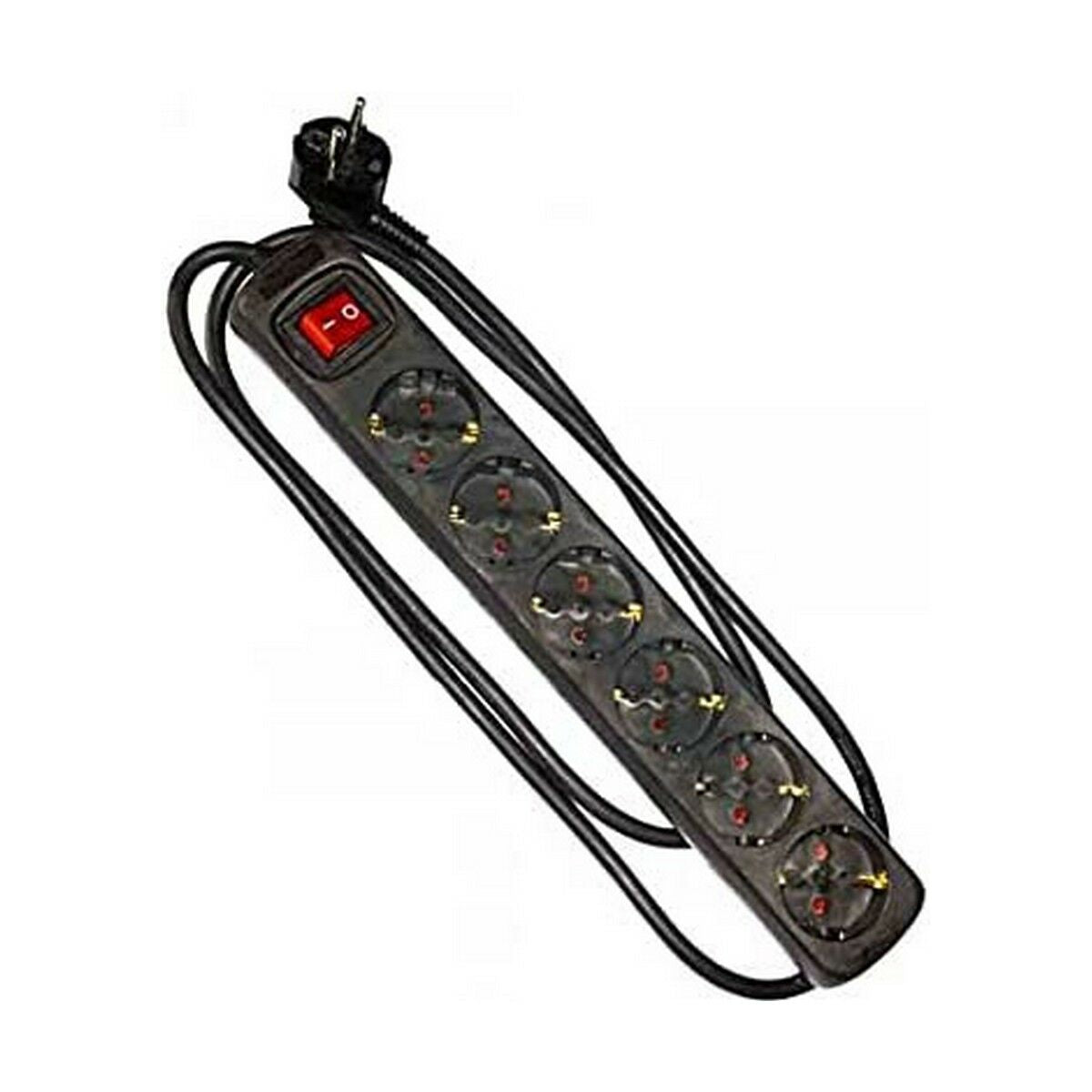 Power strip with 6 sockets and switch EDM Schuko (1.5 m)