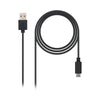 USB A zu USB-C-Kabel NANOCABLE 10.01.210 Schwarz