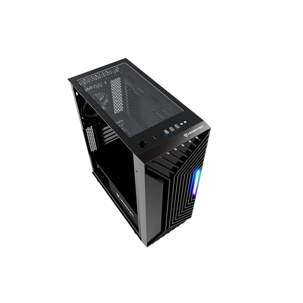 ATX Semi-Tower Case Nfortec Nervia Black ARGB Black