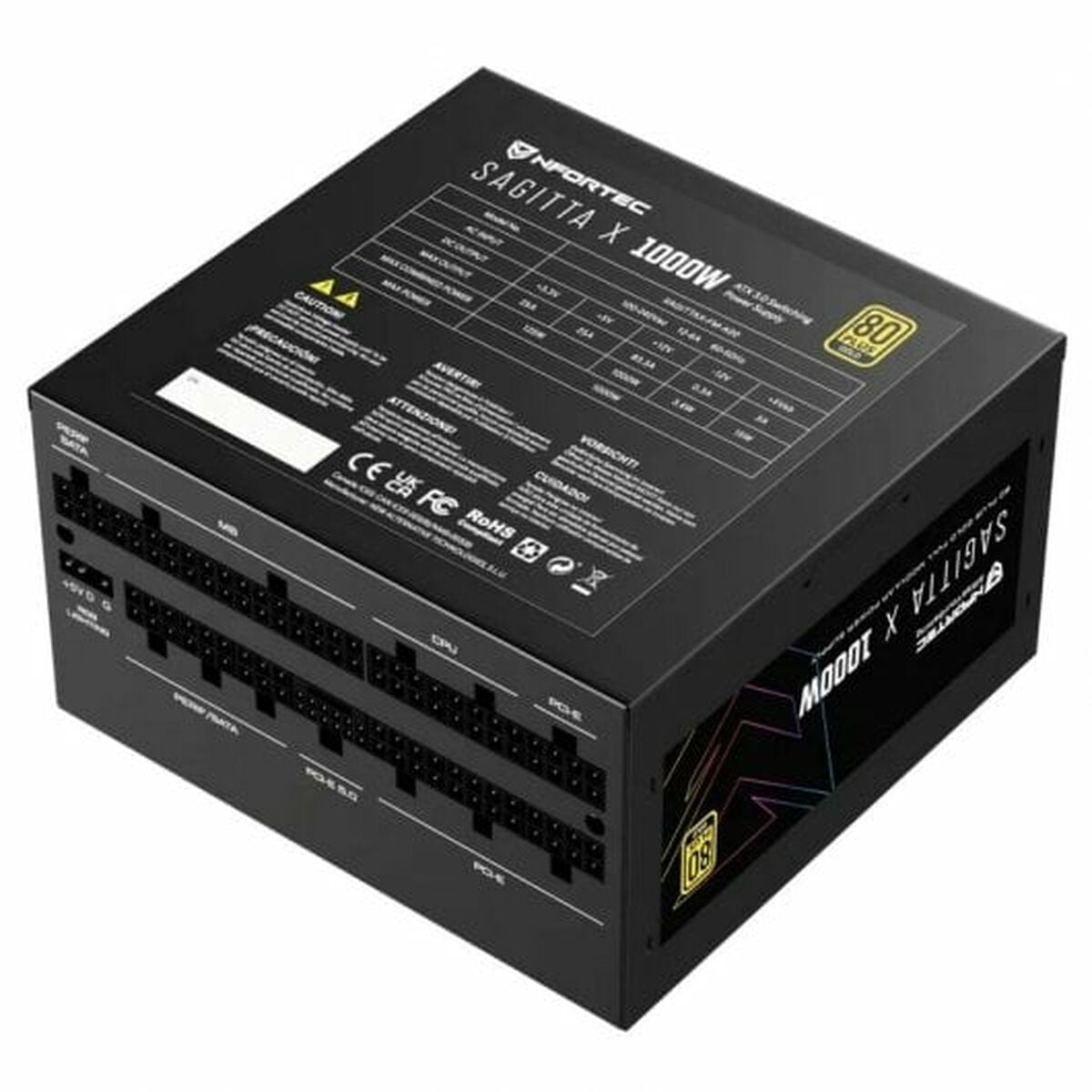 Power source Nfortec Modular 1000 W 80 Plus Gold