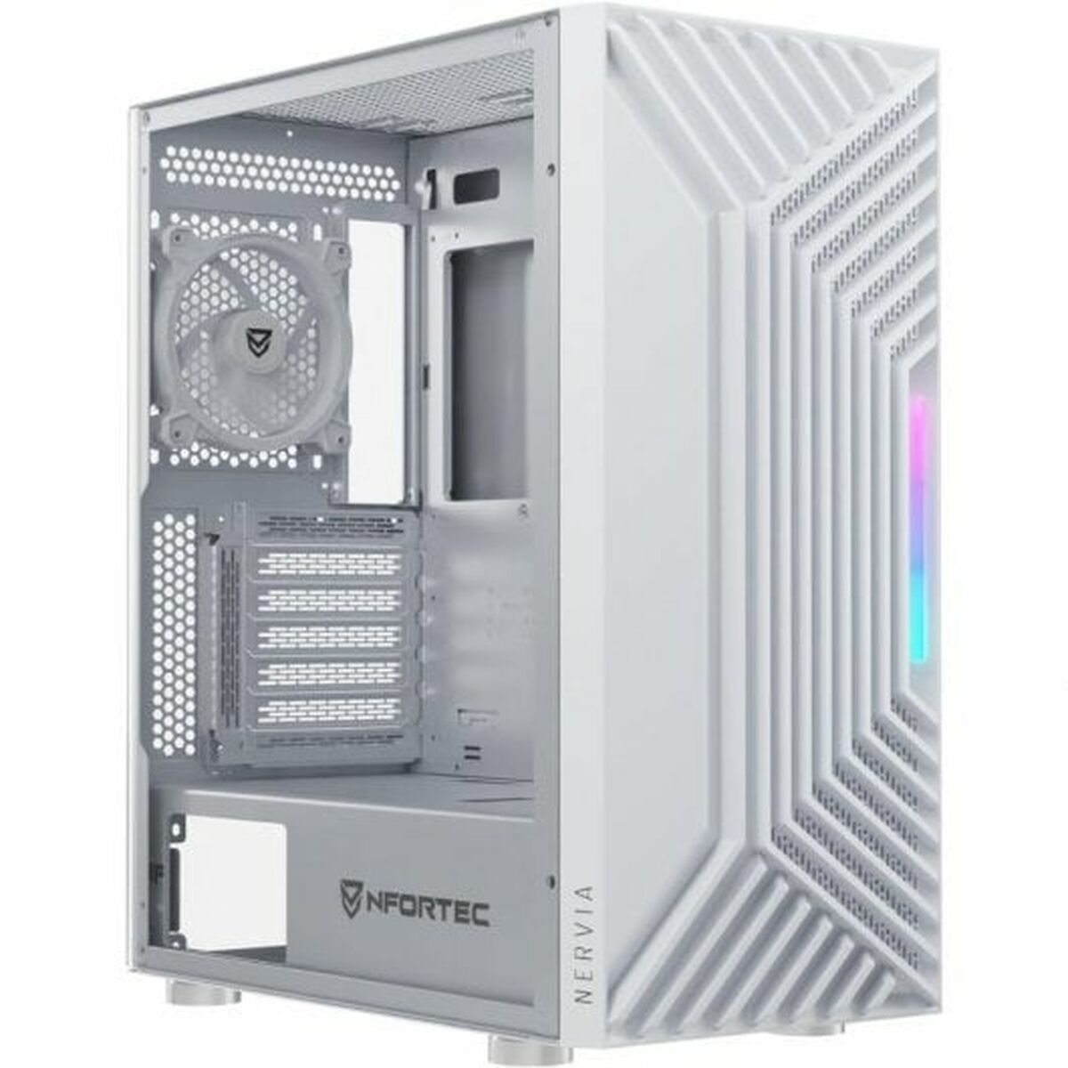 ATX semi-tower case Nfortec Nervia ARGB white