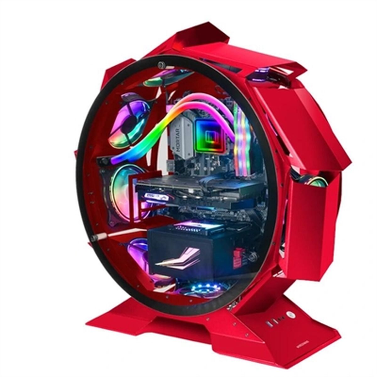 ATX semi-tower computer Mars Gaming NCORB Red Red RGB