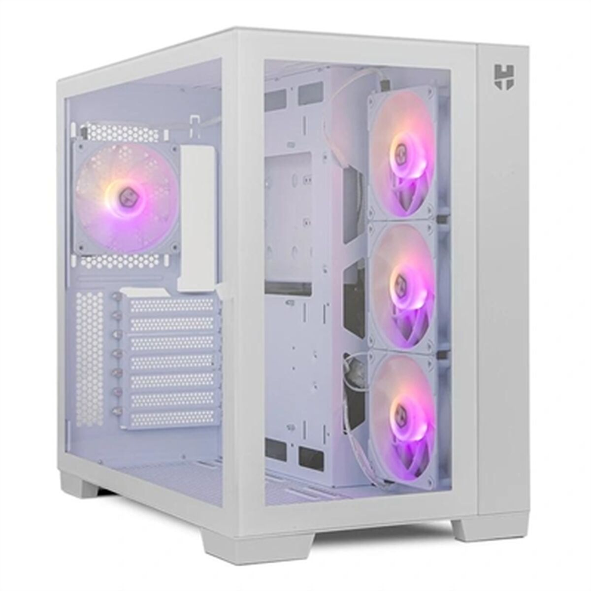 ATX Semi-Tower Calculator Nox USB White Fan x 4