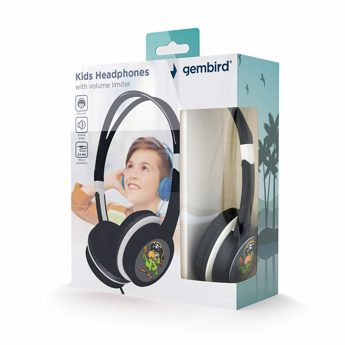 Diadem headphones GEMBIRD MHP-JR-BK For children