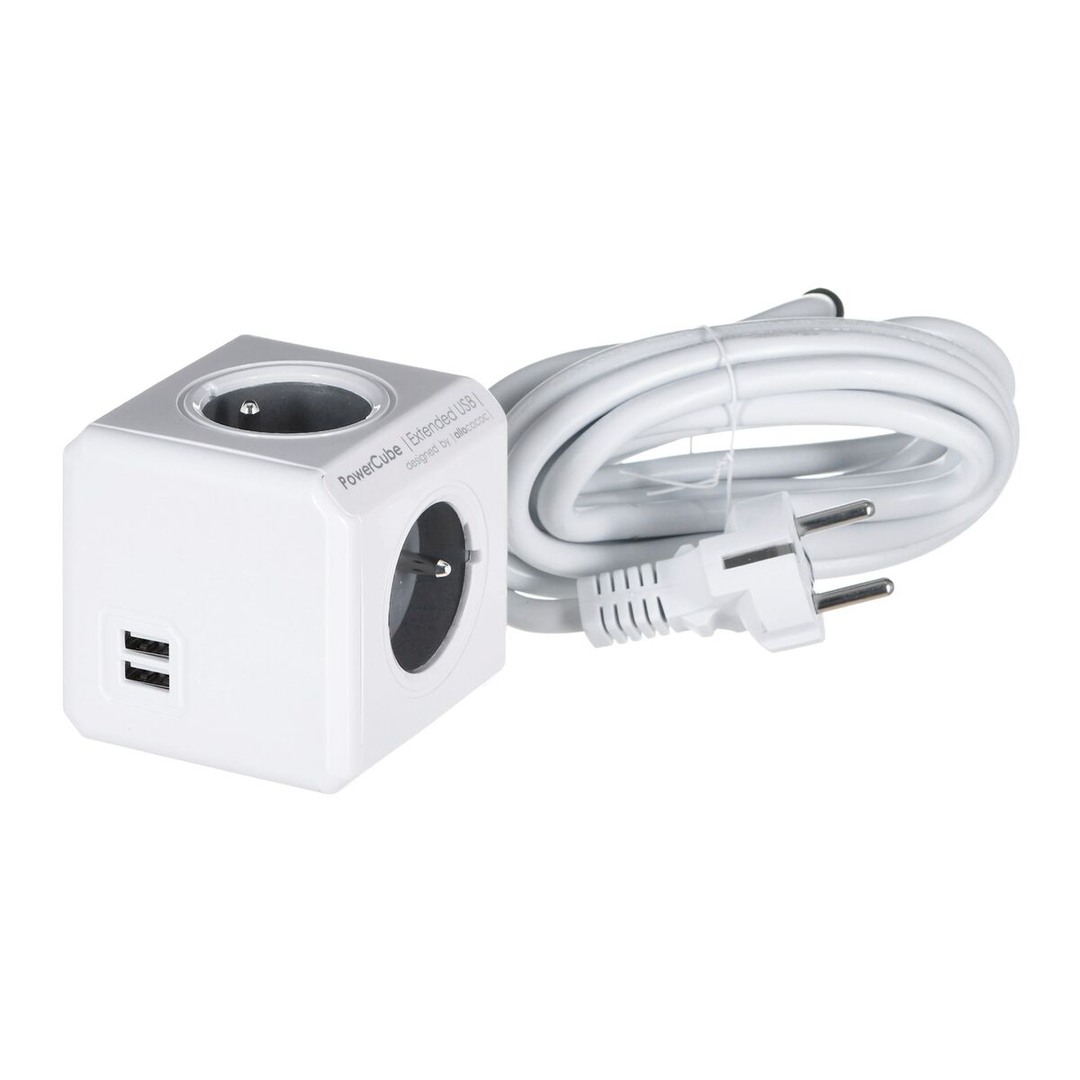 Cube with socket connection Allocacoc PowerCube Extended USB E(FR) (3 m)