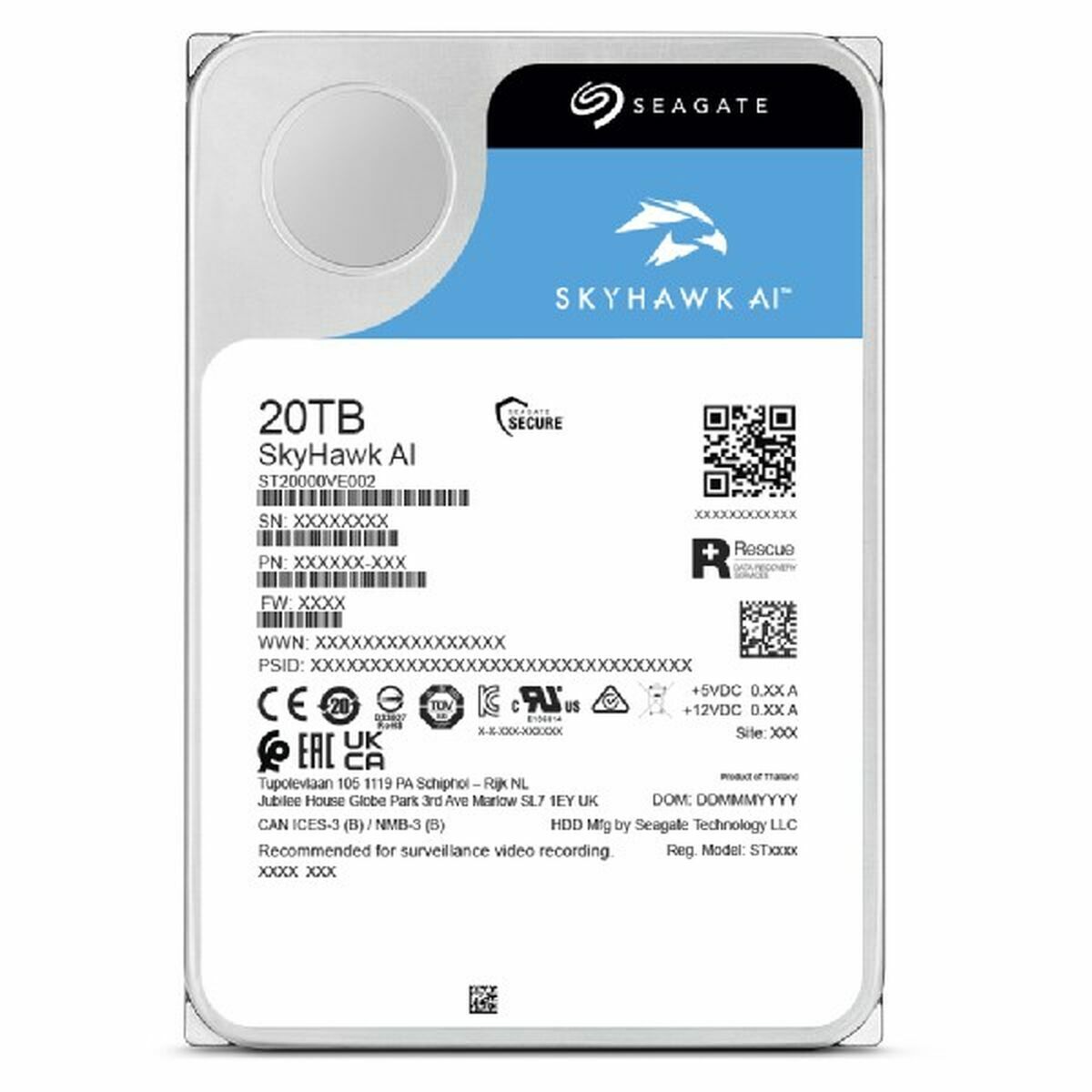 Festplatte Seagate ST20000VE002 3,5" 20 TB