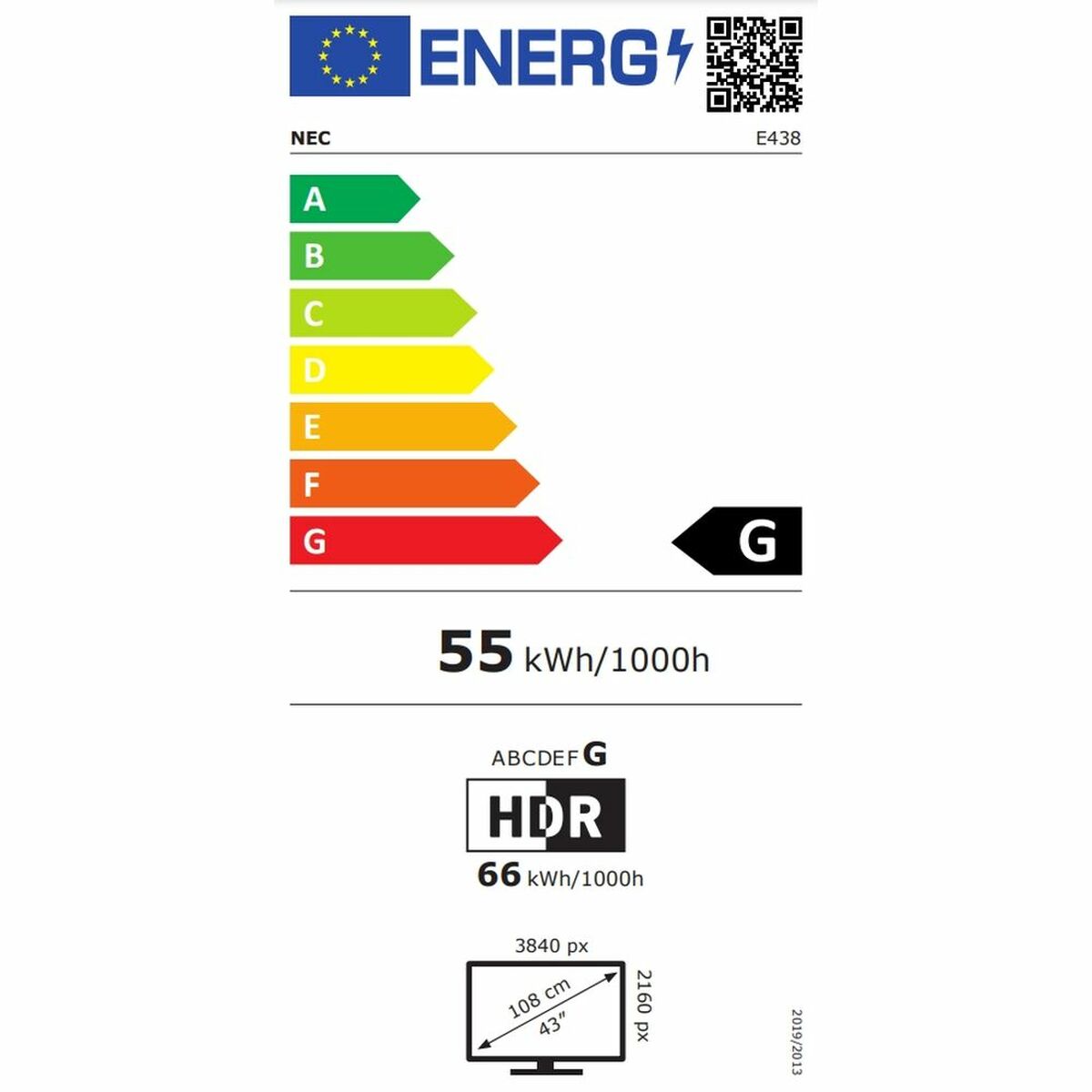 4K Ultra HD Monitor NEC MultiSync E438 42,5" LCD Videowall Digitale Beschilderung