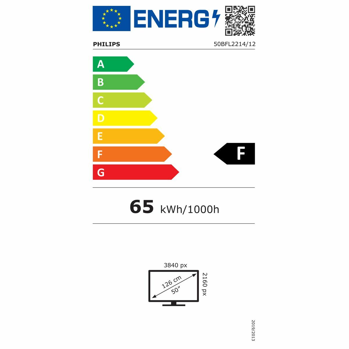 4K Ultra HD Monitor Philips 50BFL2214/12 50" LED Video Wall Digital Signage